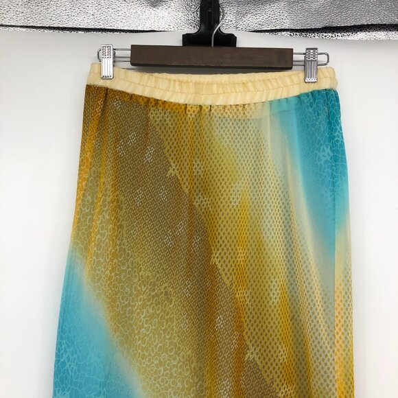 Yellow & Blue Ombre Mermaidcore Maxi Skirt size ~L - Picture 3 of 12